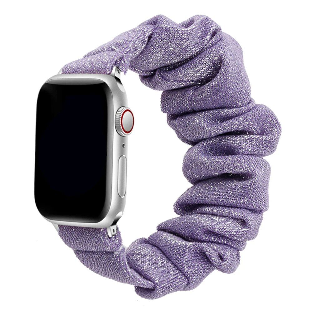 Elastic Scrunchie Apple Watch Band - Nylon Solo Loop Bracelet for All Series