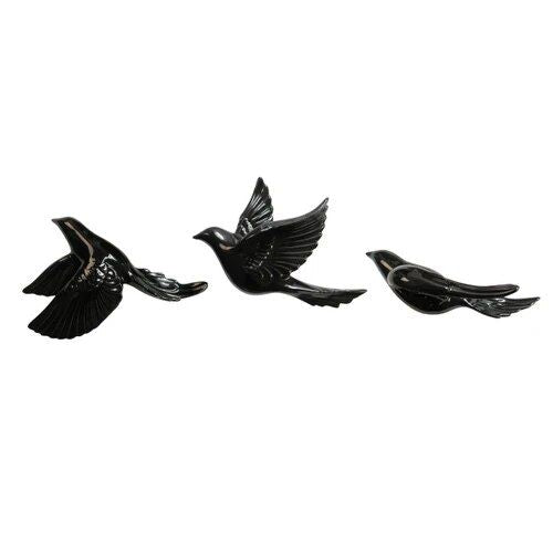 Modern Ceramic Pigeon Wall Art: Trio Set for Living Room and Bedroom Decor