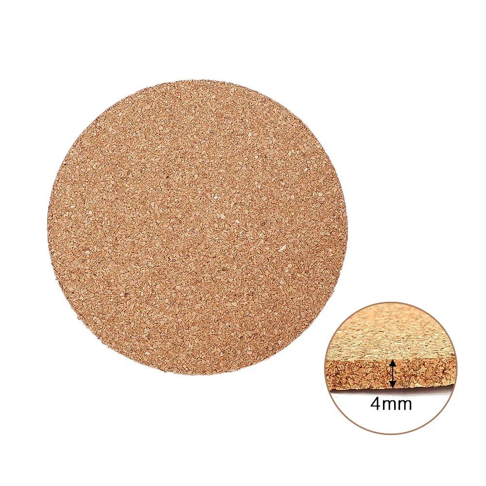 Eco-Friendly Cork Coasters - Heat Resistant, Non-Slip Round Pads for Drinks