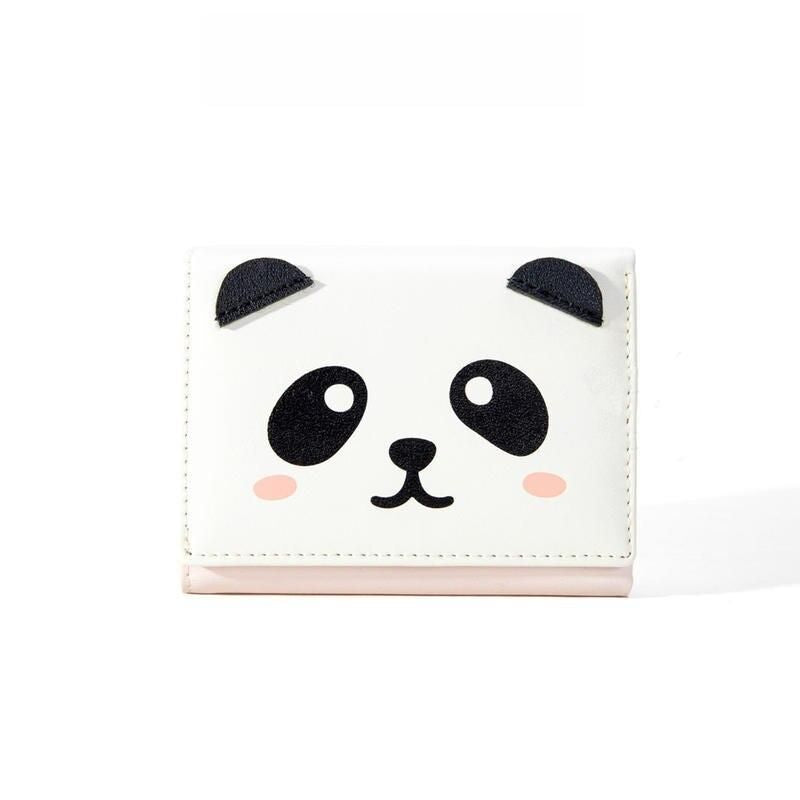 Compact Panda Print Mini Wallet