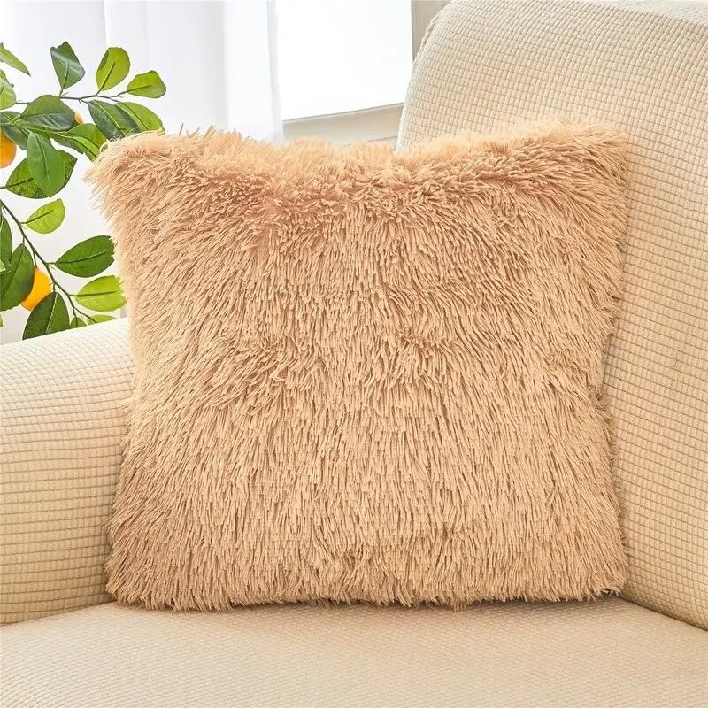 Luxurious Plush Fur Cushion Cover