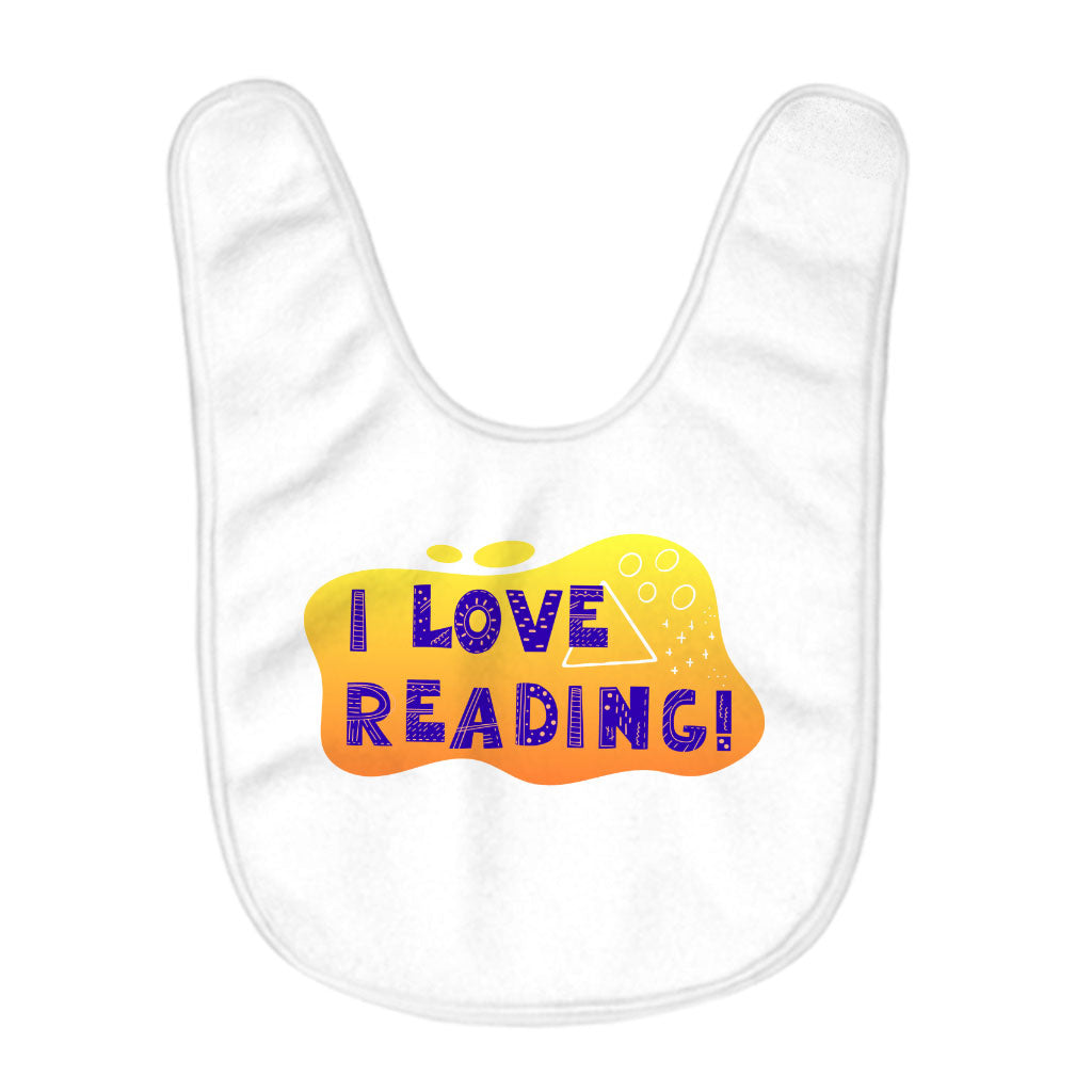 I Love Reading Baby Bibs - Cool Baby Feeding Bibs - Trendy Bibs for Eating