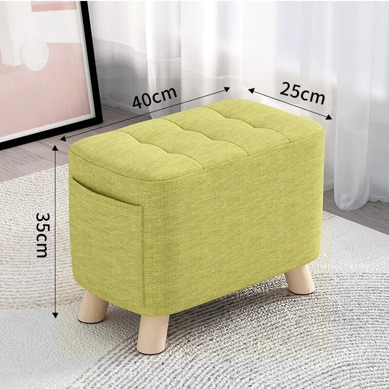 Modern Minimalist Wooden Ottoman & Stool