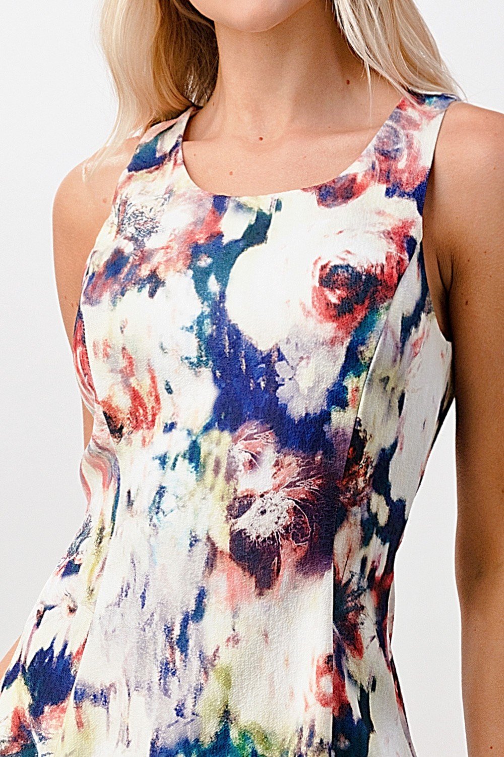 Oil Painting Floral Printed Fashion Dress