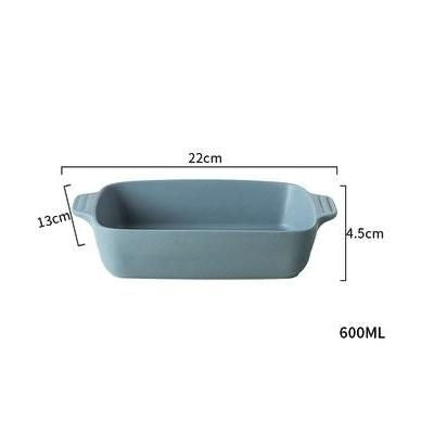 Chic Nordic-Style Binaural Ceramic Baking Dish