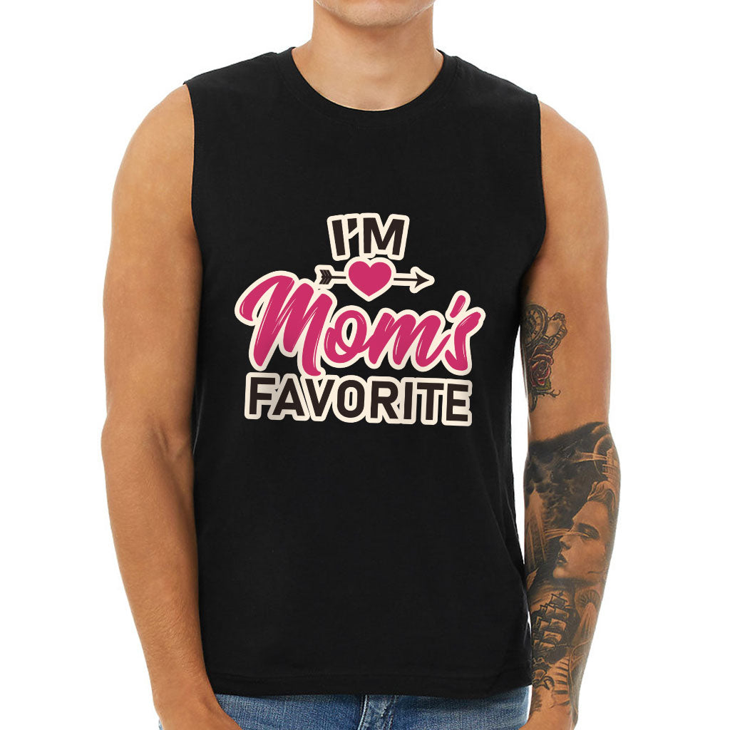 I'm Mom's Favorite Men's Muscle Tank - Cute Men's Sleeveless T-Shirt - Graphic Tank