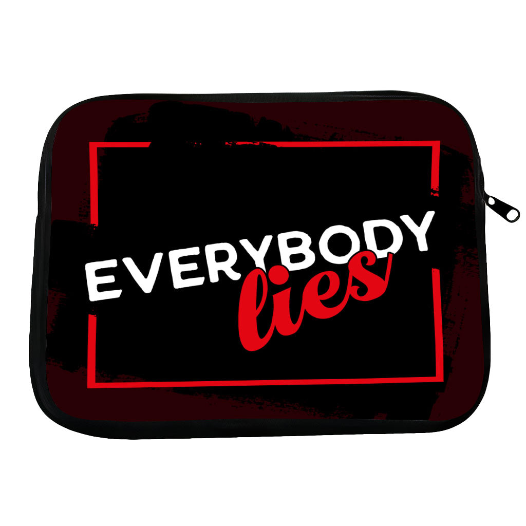 Everybody Lies HP 16" Sleeve - Printed Laptop Sleeve - Trendy Laptop Sleeve with Zipper