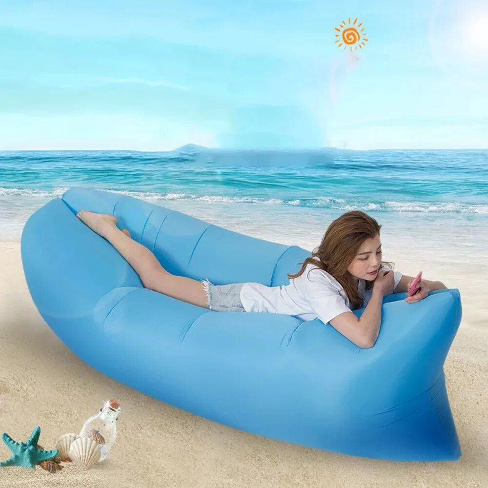 Portable Inflatable Air Lounger for Beach, Camping & Indoors