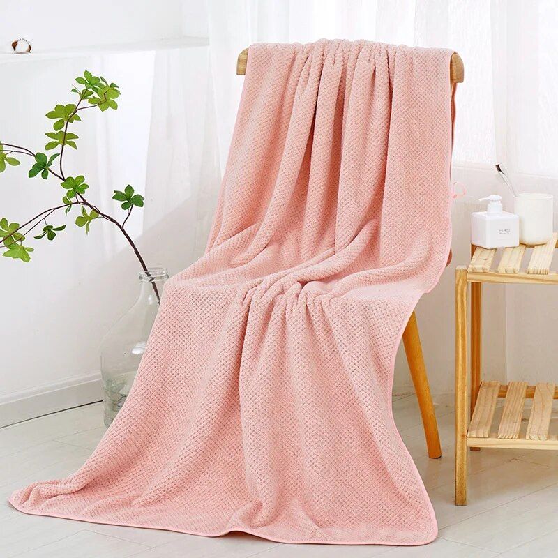 Luxurious Quick-Dry Coral Fleece Bath Towel