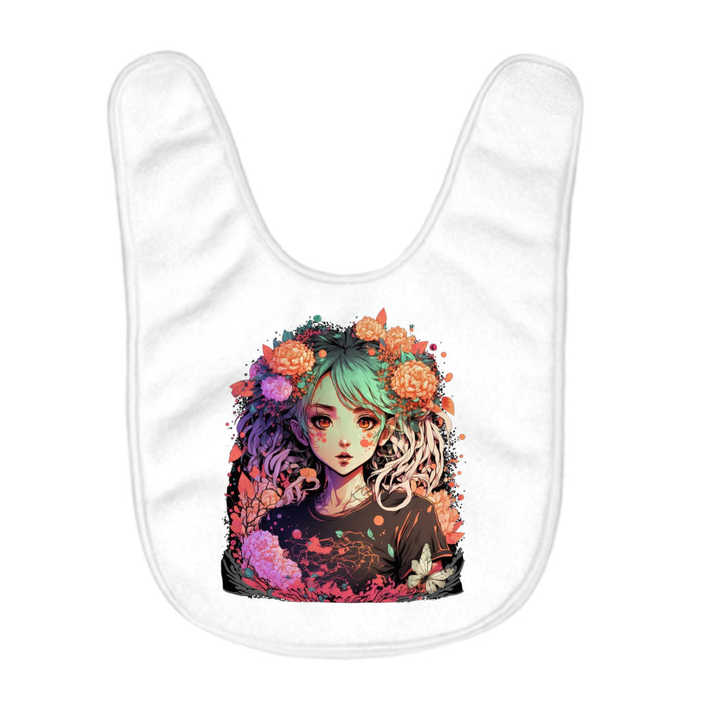 Anime Design Baby Bibs - Floral Baby Feeding Bibs - Cute Bibs for Eating