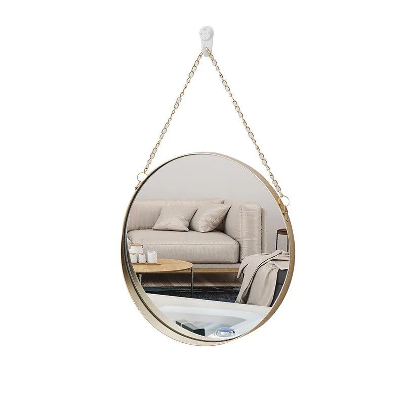 Elegant Nordic Round Wall-Mounted Mirror