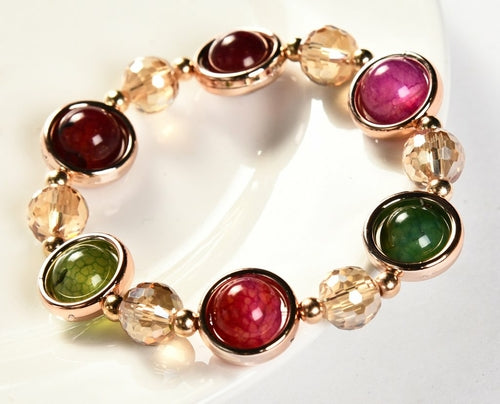 Colorful Agate Bracelet