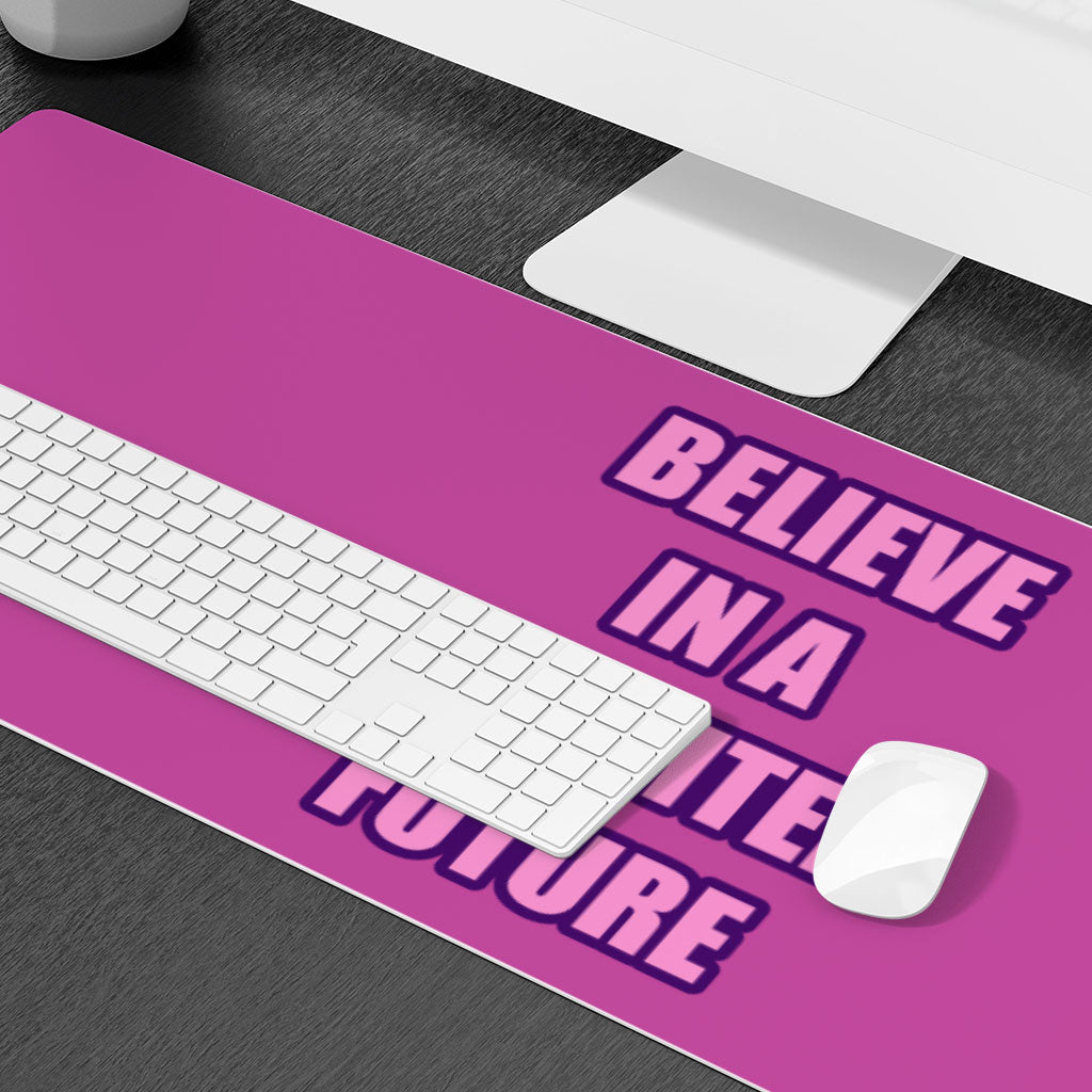 Believe Desk Mat - Cool Desk Pad - Graphic Laptop Desk Mat