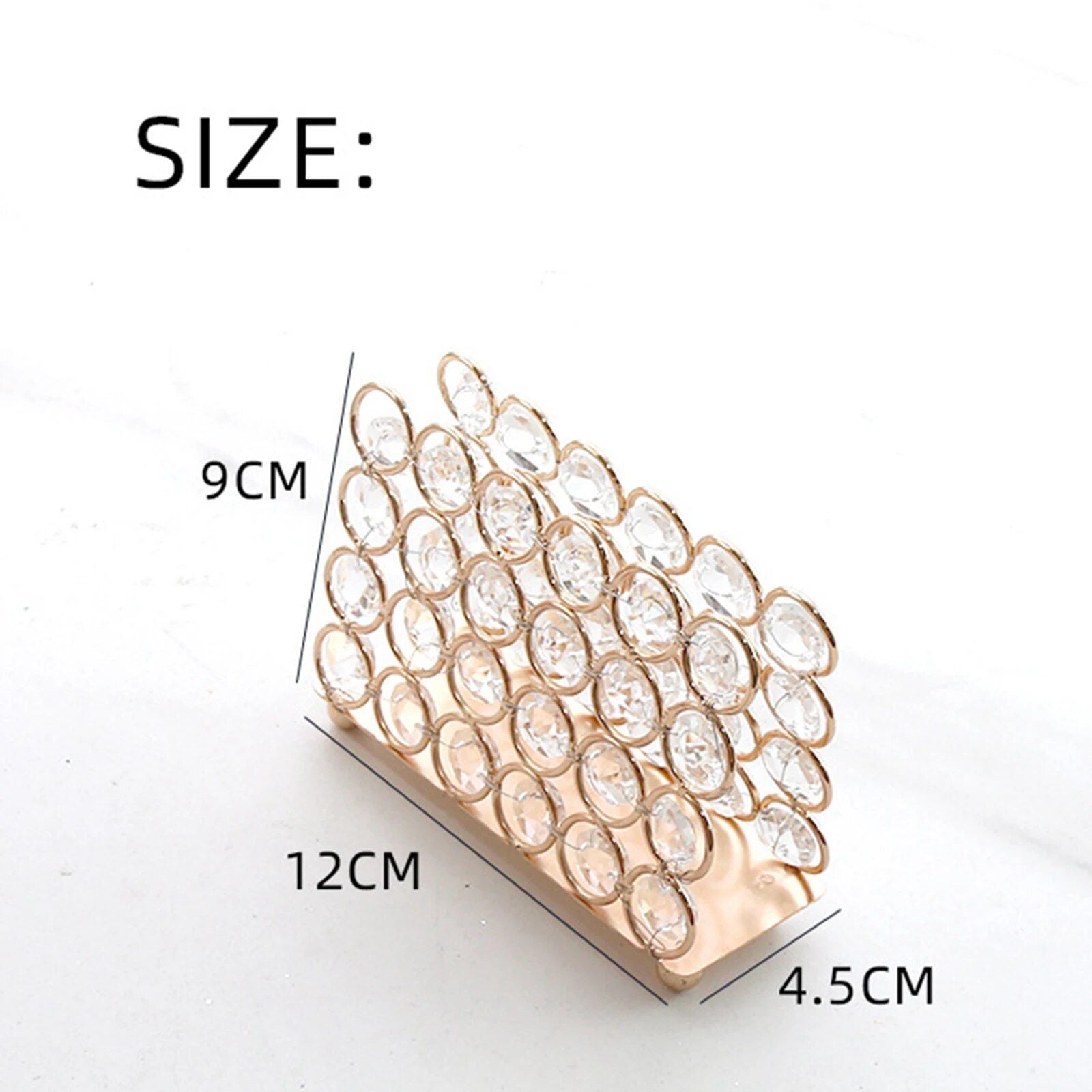 Elegant Gold Crystal Napkin Holder - Versatile Tissue Dispenser for Home and Hospitality