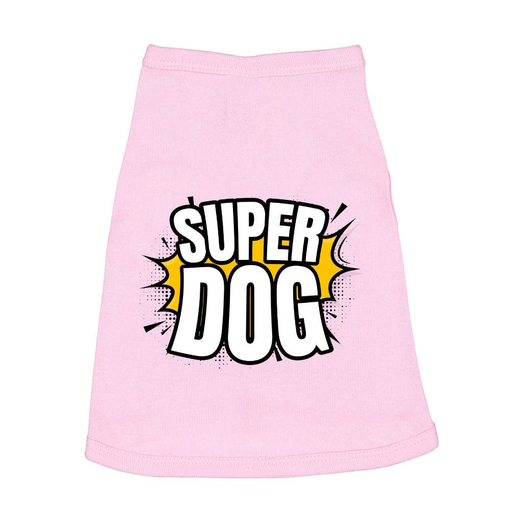 Super Dog Sleeveless Shirt - Colorful Dog Shirt - Graphic Dog Clothing