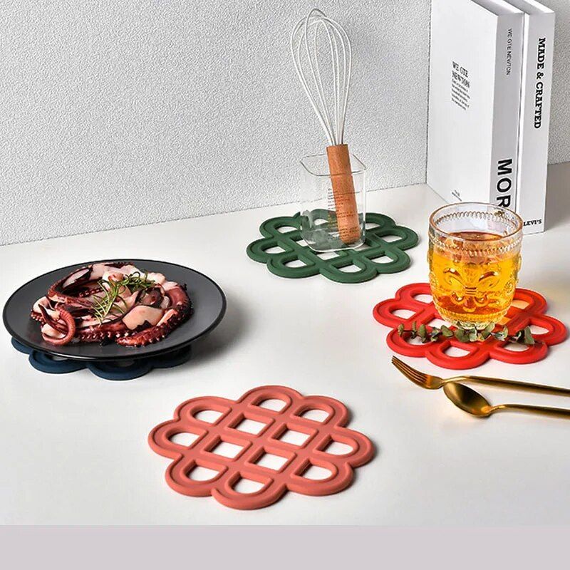 Eco-Friendly Silicone Trivet Mats - Heat Resistant, Traditional Chinese Style