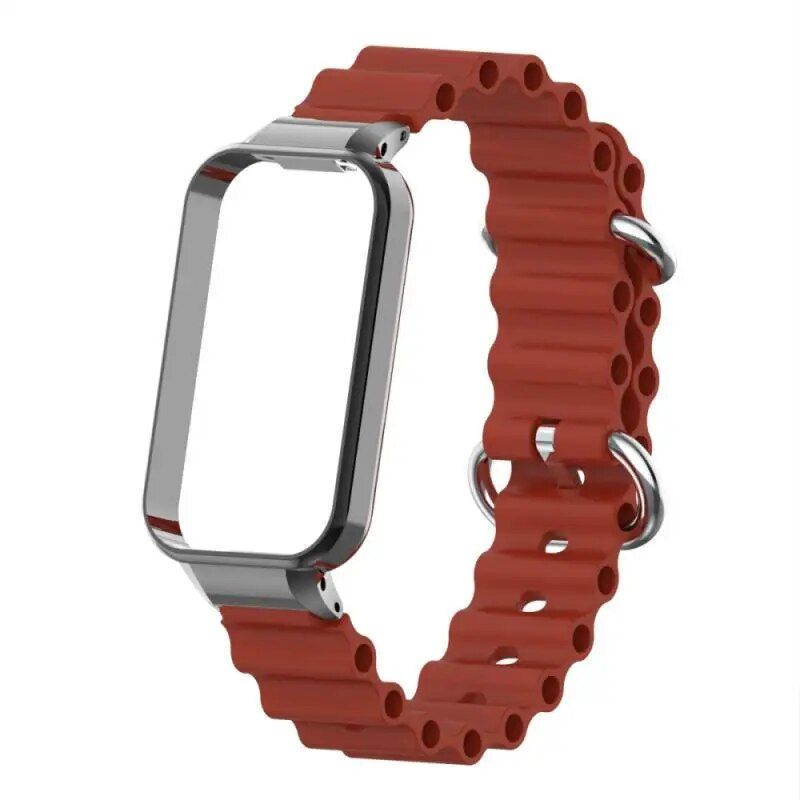 Ocean Silicone Watch Band with Protective Case - Rectangle/Square-shape Design