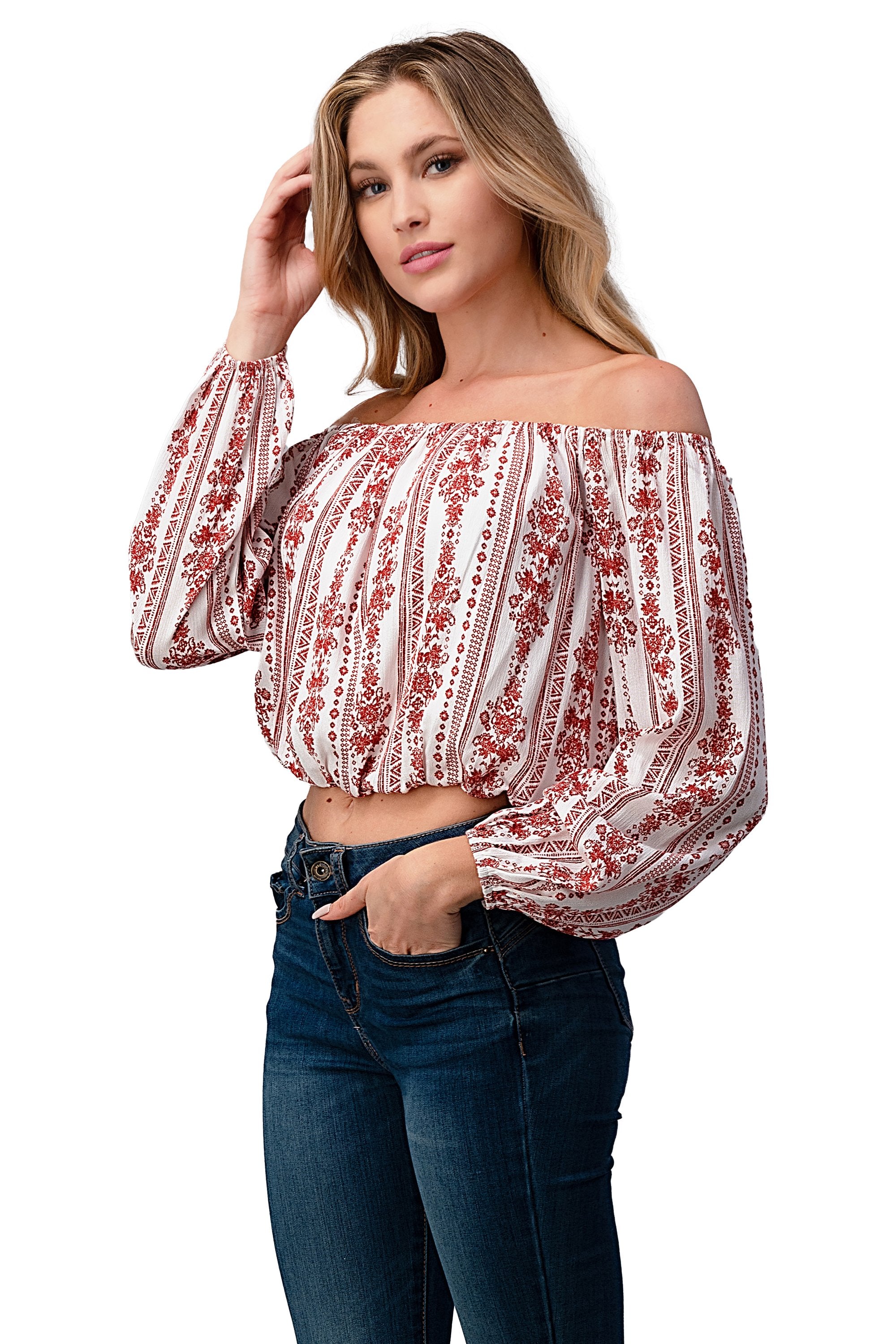 Off Shoulder Blouse Fashion Top