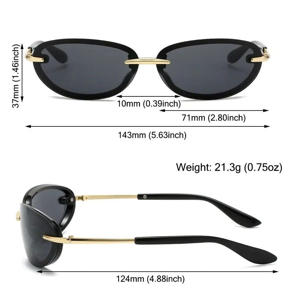 Y2K Fashion Rectangle Sunglasses