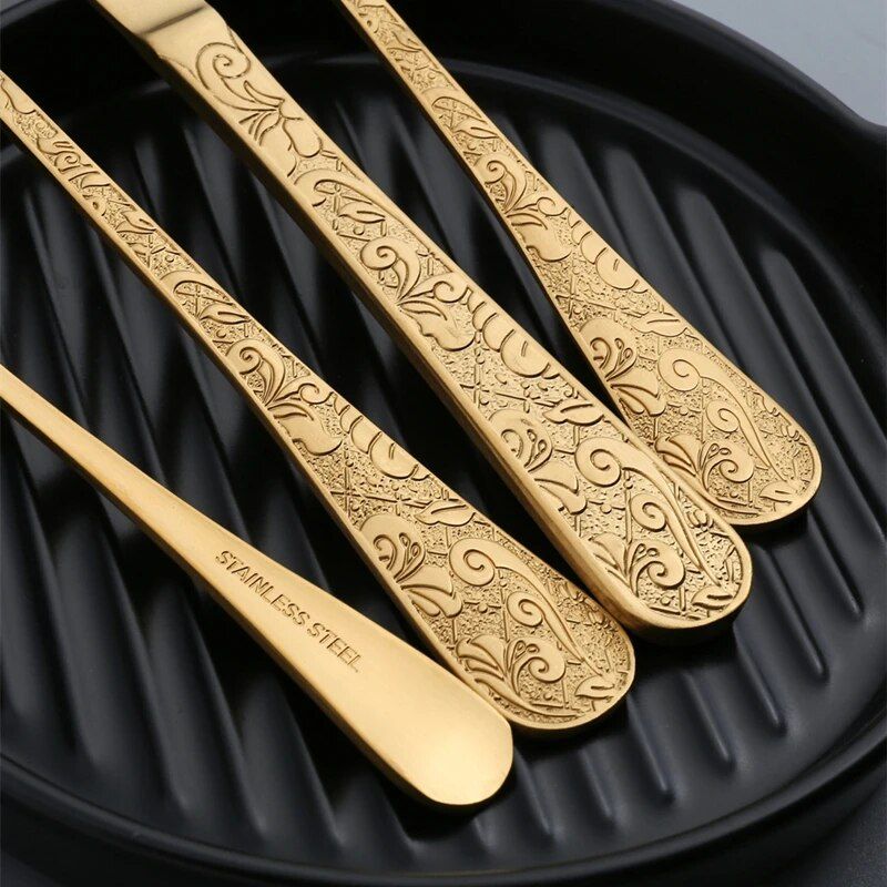 Golden Elegance 24-Piece Cutlery Set