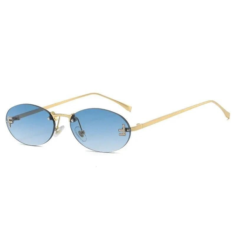 2023 Rimless Cat Eye Sunglasses for Women