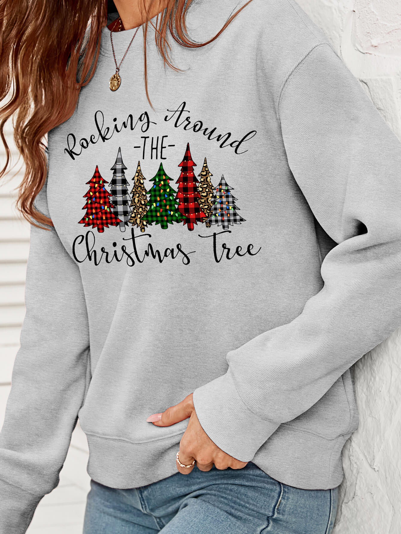 Christmas Tree Letter Graphic Sweatshirt