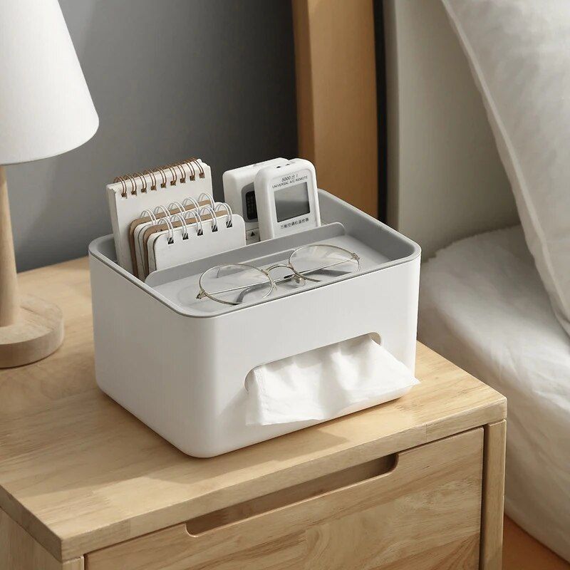 All-in-One Desktop Organizer and Tissue Box