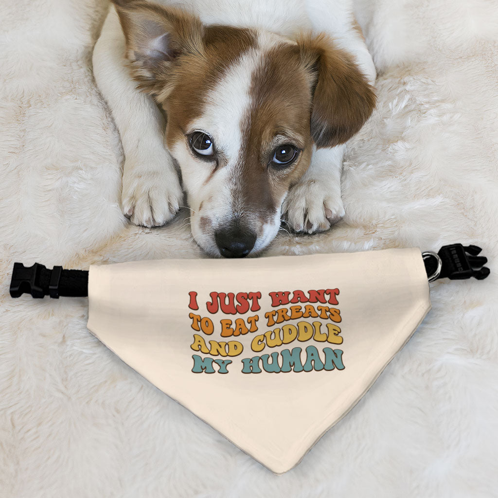 Cuddle My Human Pet Bandana Collar - Unique Scarf Collar - Print Dog Bandana