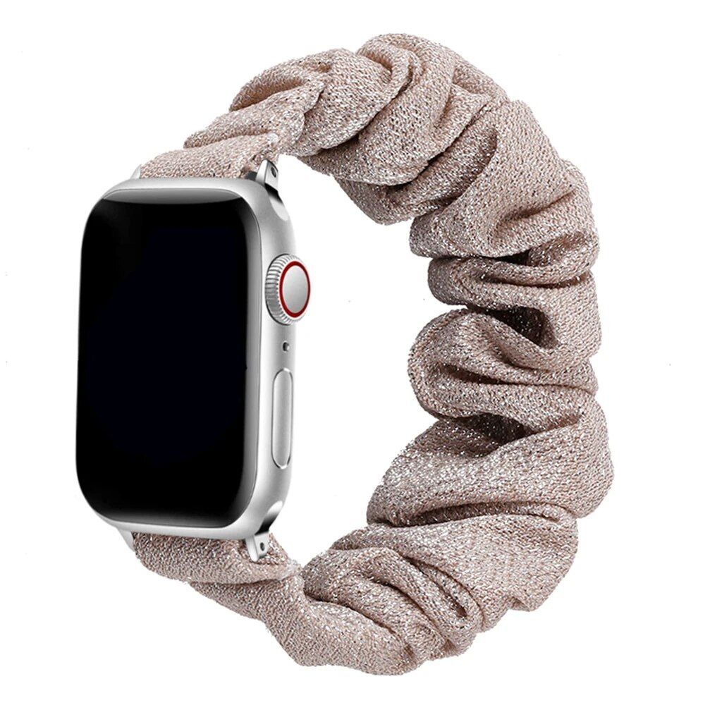 Elastic Scrunchie Apple Watch Band - Nylon Solo Loop Bracelet for All Series