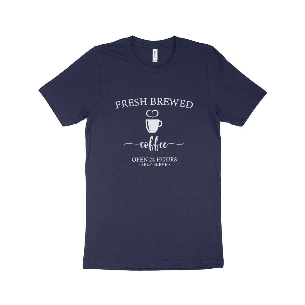 Fresh Brewed Coffee Unisex Jersey T-Shirt Made in USA