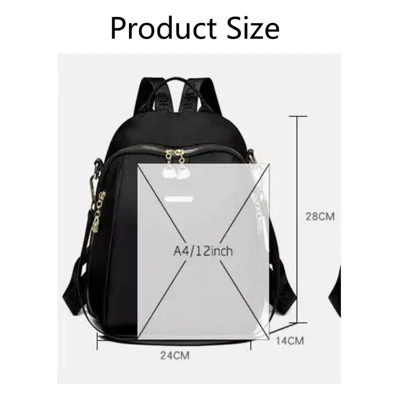 High-Capacity Waterproof Female Backpack - Stylish College and Travel Essential