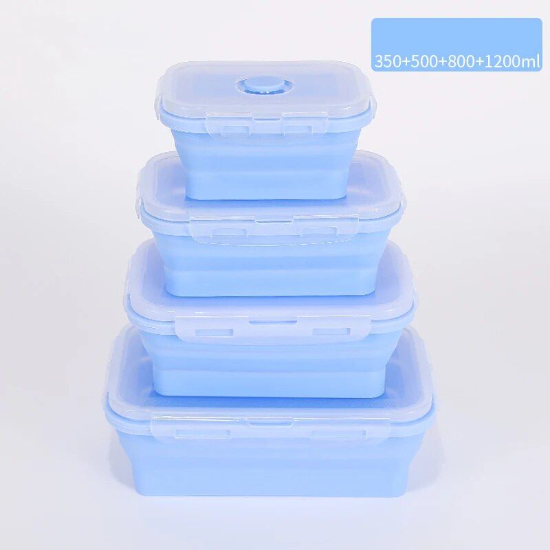 Collapsible Silicone Lunch Box Set