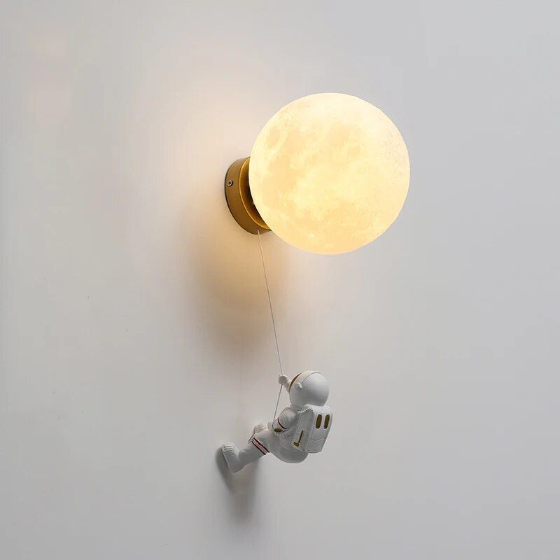 Lustrous Copper Moon LED Wall Lamp