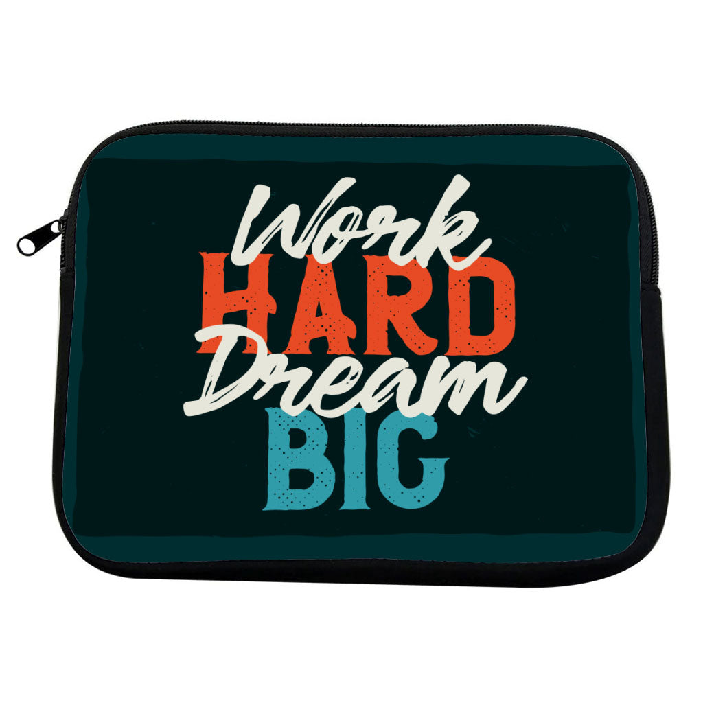 Work Hard Dream Big MacBook Pro 14" Two-Sided Sleeve - Motivational Laptop Sleeve - Cool MacBook Sleeve