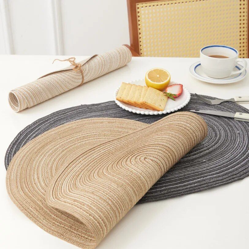 Modern Mixed Color Heat-Resistant Table Placemats - Set of 4, Washable and Non-Slip