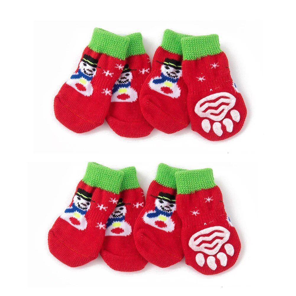 Premium Anti-Slip Knitted Dog Socks for Winter Warmth & Furniture Protection