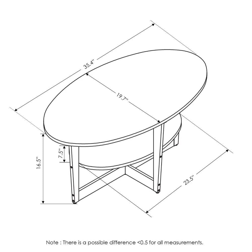 Modern Oval Coffee Table