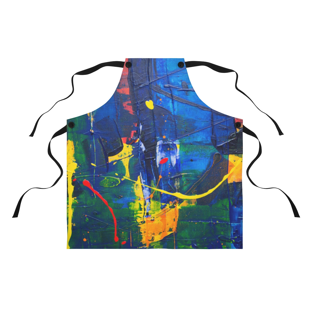 Unisex Apron, Abstract Colorful Paint Splatter Design