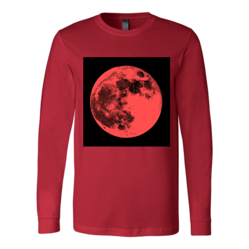 Contemporary Moon Long Sleeve Men's Jersey Tee