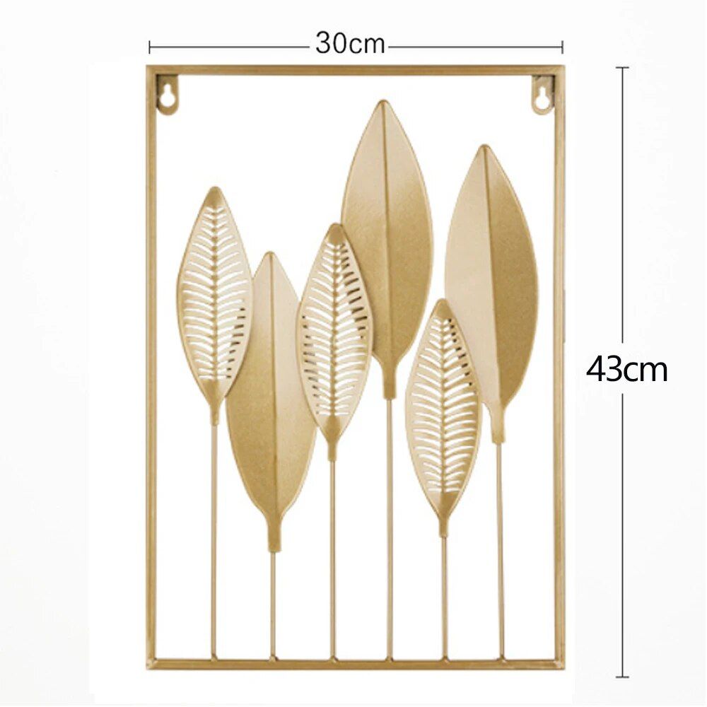 Modern Nordic Ginkgo Leaf Metal Wall Art