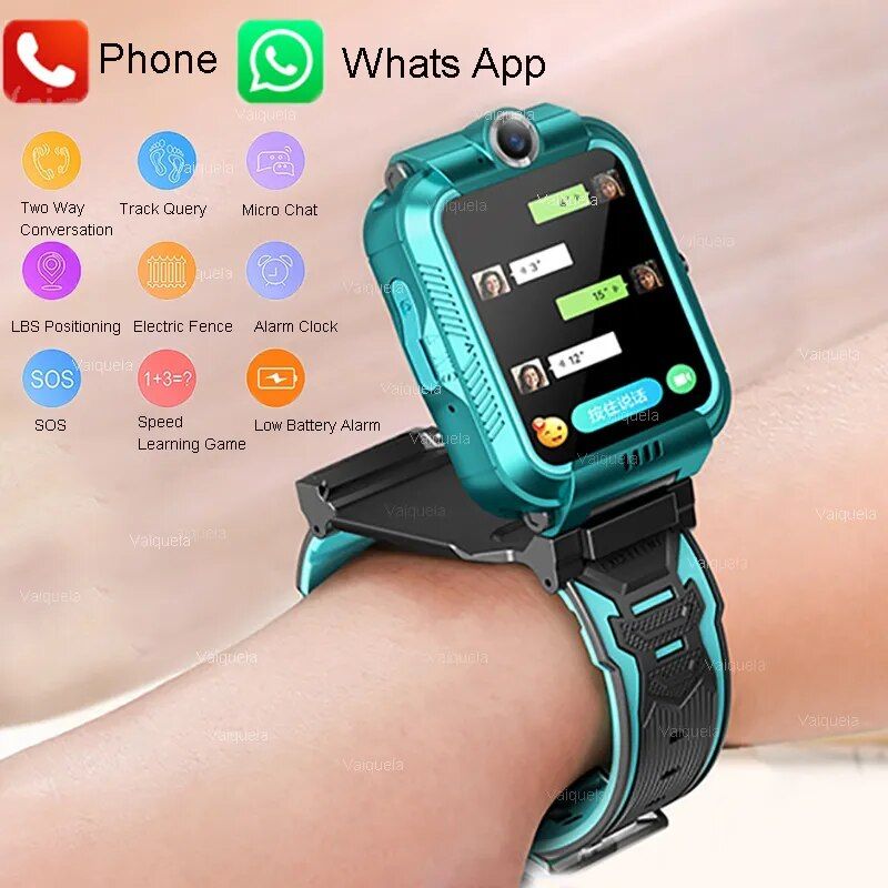 Kids Waterproof IP67 Smart Watch with SOS Call, Voice Chat & SIM Card Slot