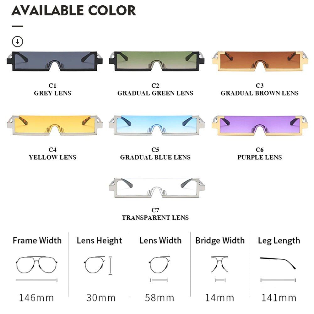 Trendy Square Rimless Sunglasses