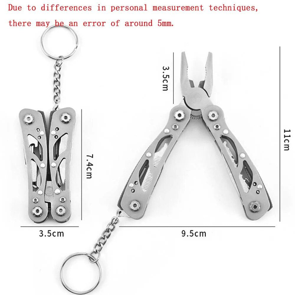 Compact Folding Multi-Tool with Pliers & Stainless Steel Blade