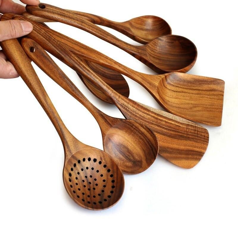 Eco-Friendly Acacia Wood Kitchen Utensils Set