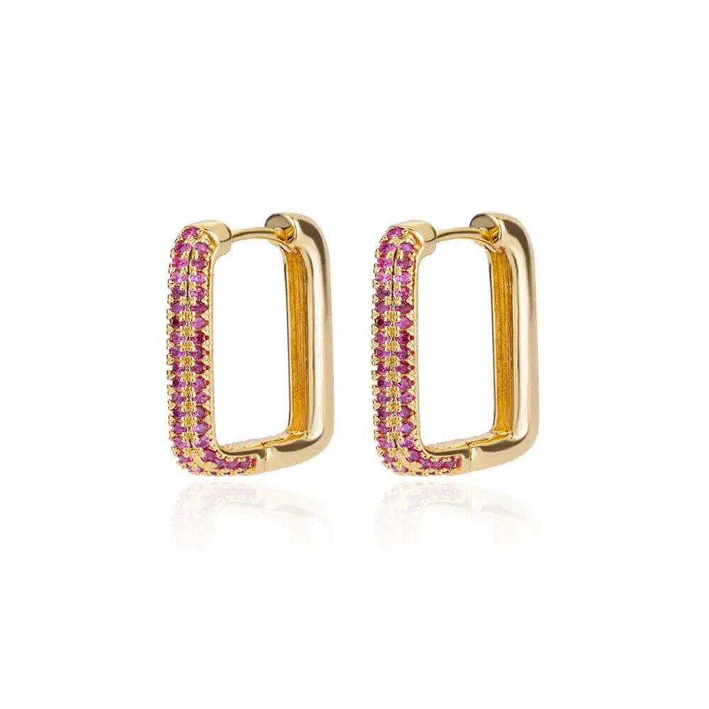 Zircon Hoop Earrings