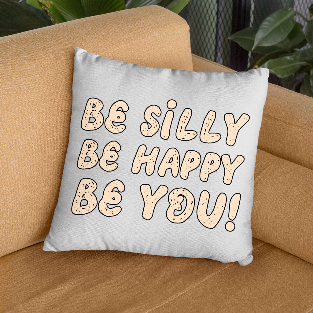 Be Happy Square Pillow Cases - Be You Pillow Covers - Cool Trendy Pillowcases