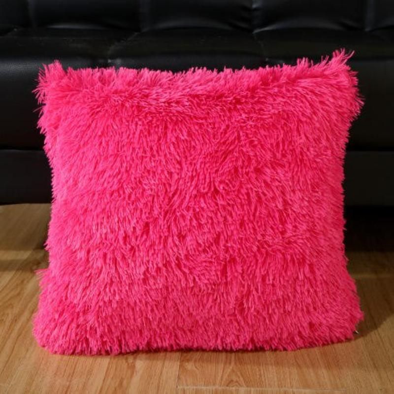 Luxurious Plush Fur Cushion Cover