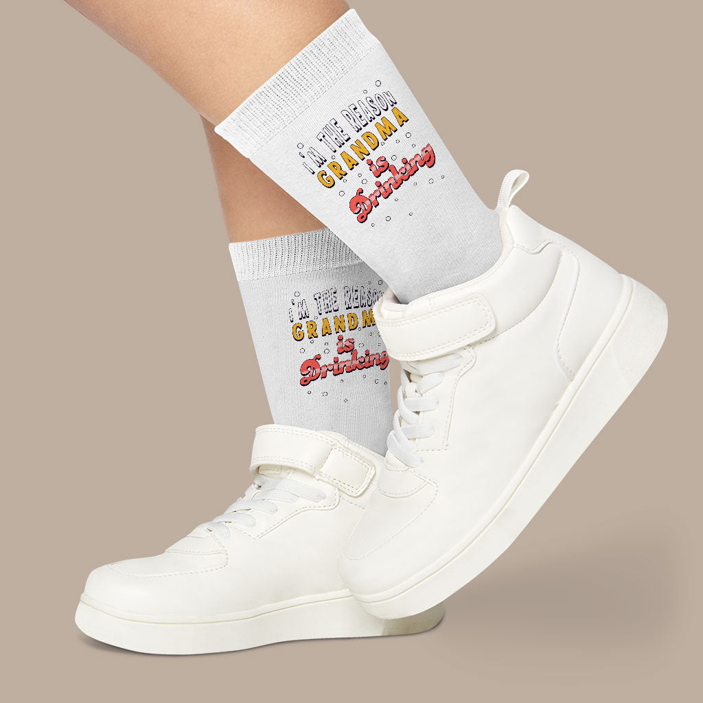 Funny Design Socks - Quotes Novelty Socks - Themed Crew Socks