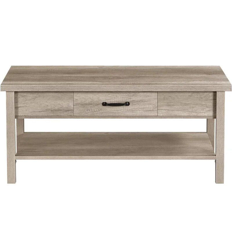 Versatile Lift-Top Coffee Table with Hidden Storage and Adjustable Height, Gray