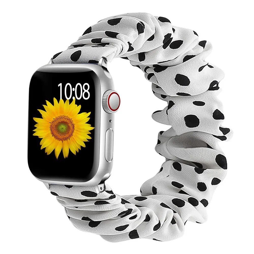 Elastic Scrunchie Apple Watch Band - Nylon Solo Loop Bracelet for All Series